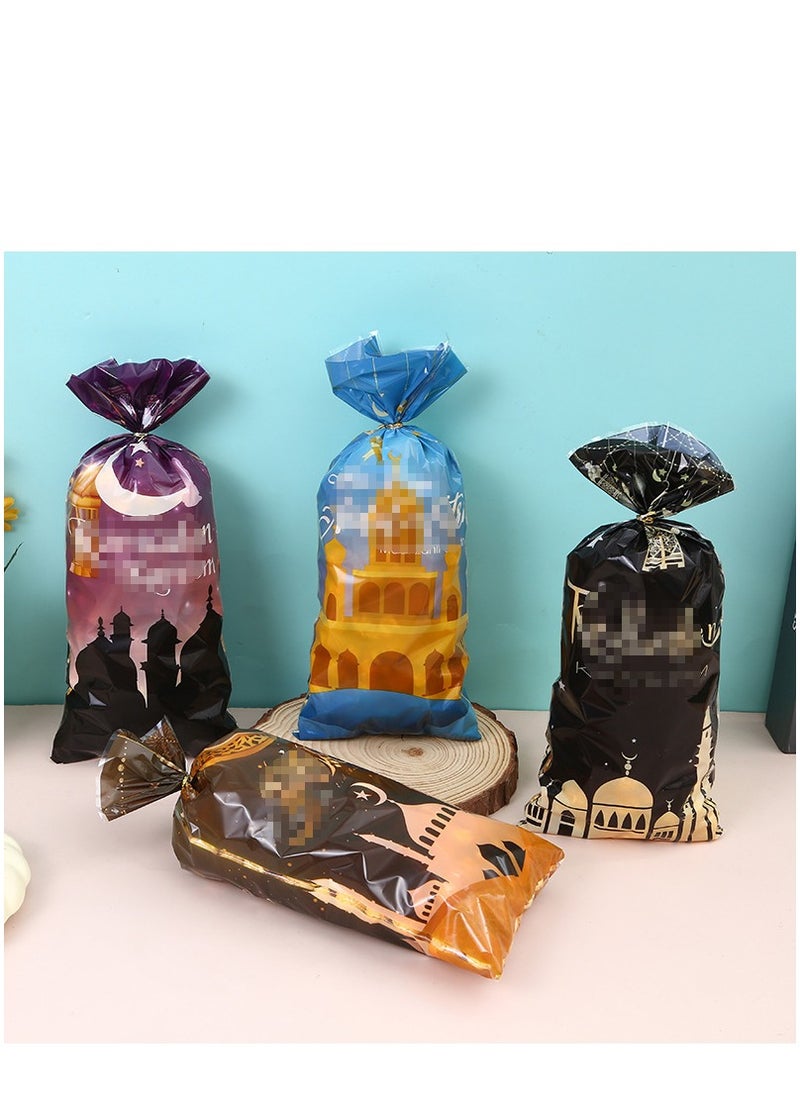 Y&D - 100Pcs Ramadan  Eid Mubarak Gift Bags Plastic Cookie Candy Bag Ramadan Kareem Decor - Image 1
