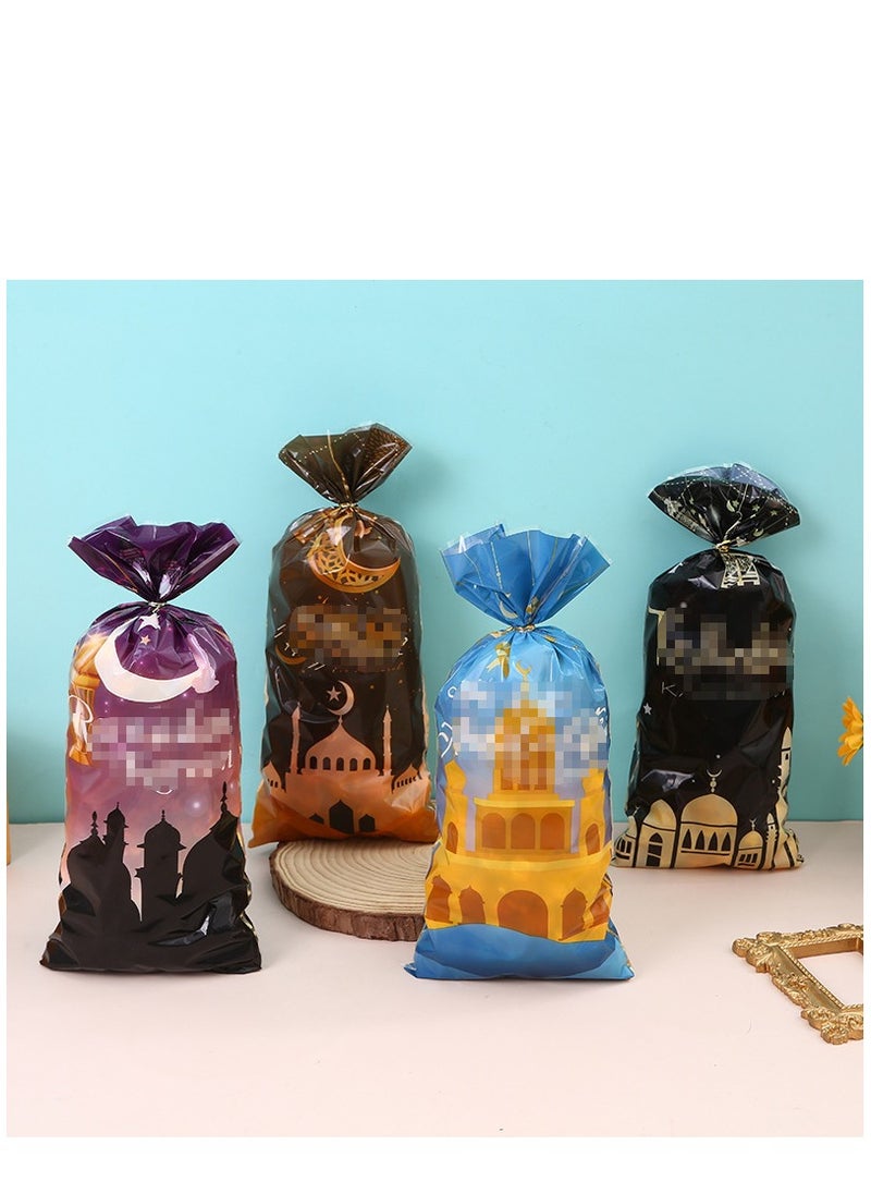 Y&D - 100Pcs Ramadan  Eid Mubarak Gift Bags Plastic Cookie Candy Bag Ramadan Kareem Decor - Image 1
