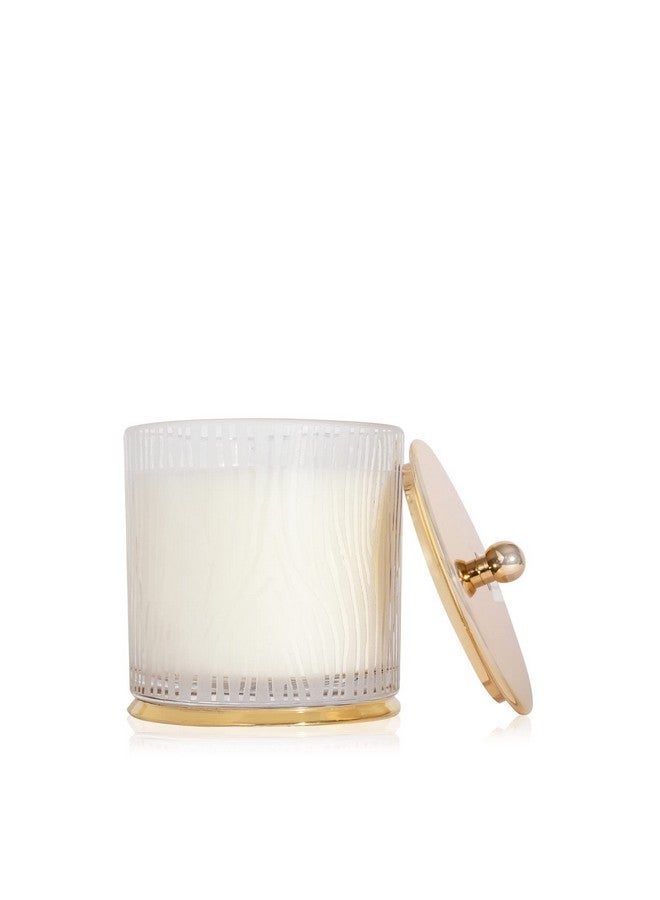 Thymes Thymes Frasier Fir Candle - Gilded Collection - Frosted Wood Grain Design with Gold Lid & Base - Pine Scented Candles for Women & Men - Luxury Home Fragrance - Elegant Christmas Decor (Large, 13.5 oz)  - Image 1