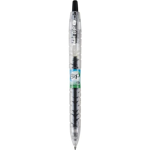 PILOT B2P Colors - Bottle to Pen Refillable & Retractable Rolling Ball Gel Pen Made From Recycled Bottles, Fine Point, Black G2 Ink/Clear Barrel, 12-Pack (36629) - Image 4