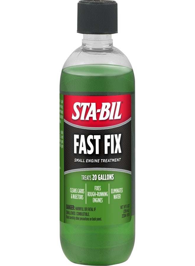 STA-BIL Fast Fix - Small Engine Treatment, Cleans Carburetors and Injectors, Fixes Rough Running Engines, Eliminates Water, Treats Up to 20 Gallons, 8oz (22304), Green - Image 1