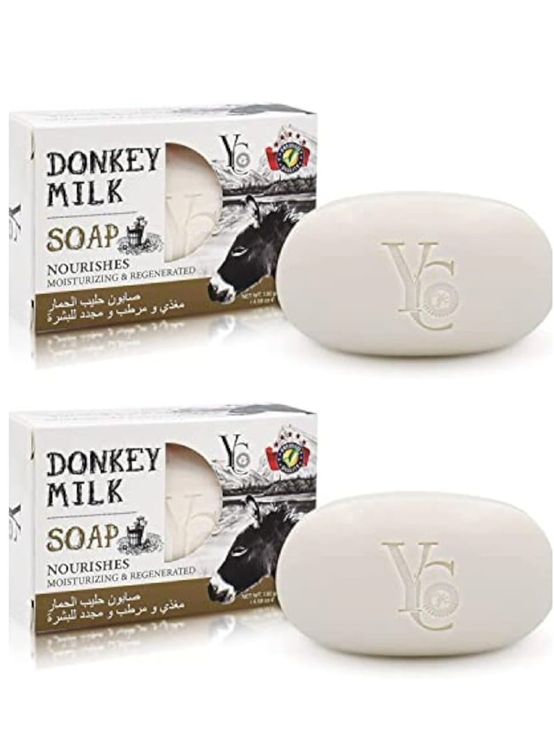 واي سي قطعتين من صابون حليب الحمار 130x2 جرام - Image 3