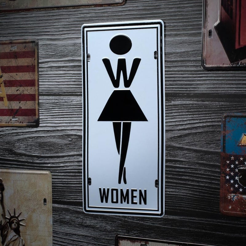 EAZYWAGON "Women Signage" Vintage Retro Metal Signs - License Wall Plate, Car Tag - Ideal for Cafe, Restaurant, Shop, Home, Hotel, Club, Office, Living Area - Design Plaque - Image 2