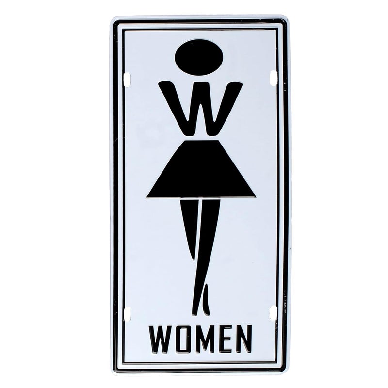 EAZYWAGON "Women Signage" Vintage Retro Metal Signs - License Wall Plate, Car Tag - Ideal for Cafe, Restaurant, Shop, Home, Hotel, Club, Office, Living Area - Design Plaque - Image 1
