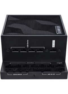 LIAN LI Edge L-Shape Fully Modular Power Supply, 1000W Power, 80 Plus Platinum Certification, 120mm FDB Fan, ATX 3.0 & 3.1 Compliant, PCIe 5.1 Support, Active PFC, EG1000.Black  - Image 3