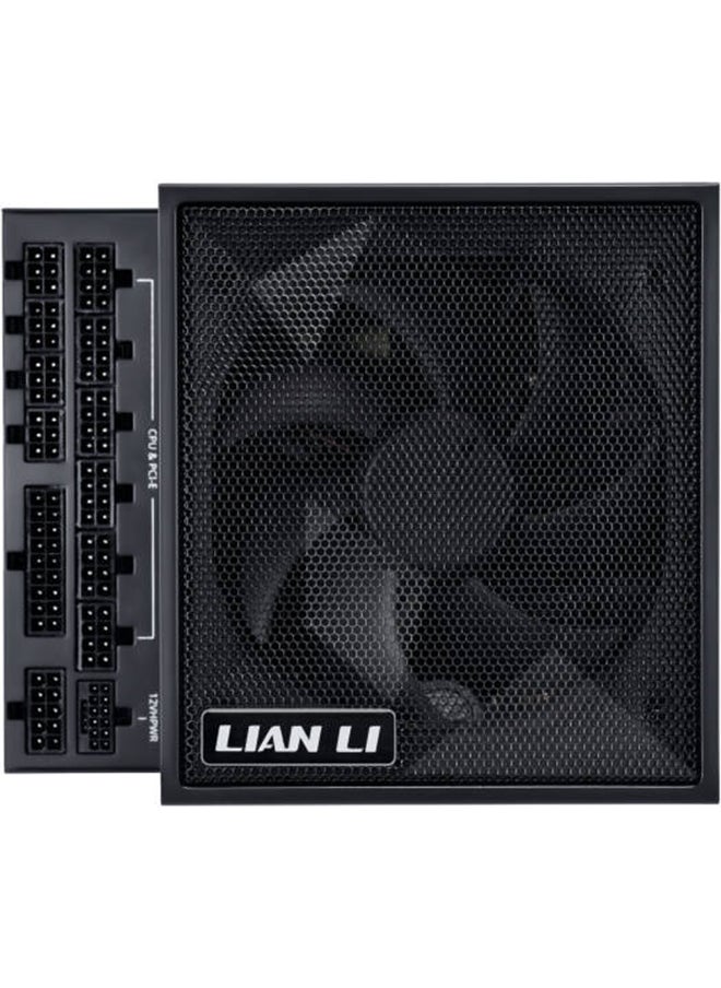 LIAN LI - Edge L-Shape Fully Modular Power Supply, 1000W Power, 80 Plus Platinum Certification, 120mm FDB Fan, ATX 3.0 & 3.1 Compliant, PCIe 5.1 Support, Active PFC, EG1000.Black - Image 1