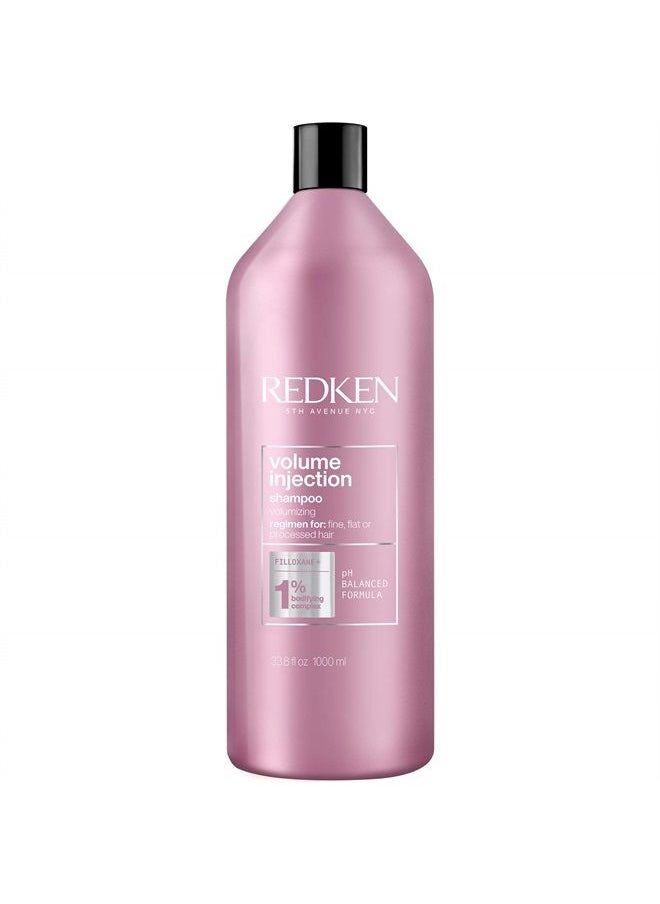 REDKEN - شامبو ريدكين فوليوم إنجكشن | للشعر الناعم | يزيد من كثافة الشعر | خالٍ من البارابين | 33.8 أونصة سائلة (عبوة واحدة) - Image 1