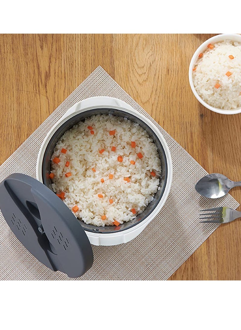 SYOSI - Microwave Rice Cooker, 2L Microwave Steamer Set with Rice Scoop, Lid, Strainer and Steaming Pot, Microwave Rice Maker Set for Pasta, Potato, Vegetables, Quinoa, Oatmeal, Non-stick, BPA Free (Green) - Image 1