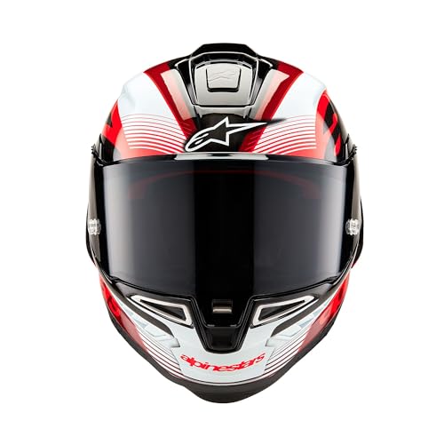 Alpinestars Supertech R10 Team Helmet, XL, Black/Carbon Red/White Glossy - Image 3