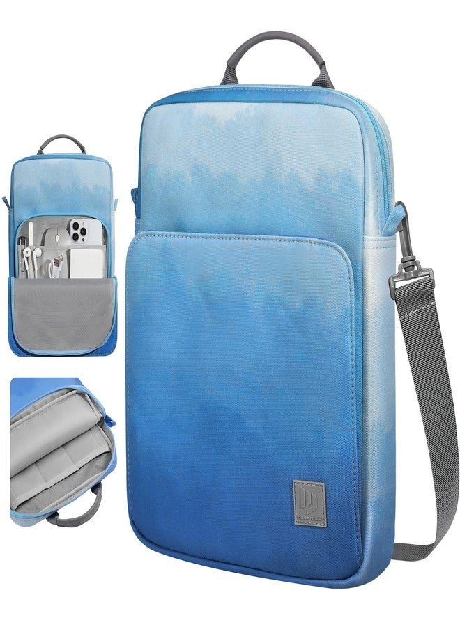 Dadanism 9-11 Inch Tablet Sleeve Bag Carrying Case with Shoulder Strap for iPad 10th Gen 10.9", iPad 9/8/7th 10.2", iPad Air 11", iPad Pro 11", iPad Air 5/4, Galaxy Tab A9+ Plus 11", Misty Blue - Image 1