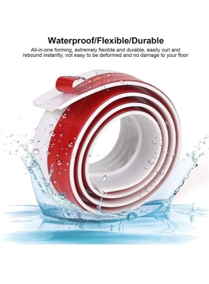 Door Draft stopper, Bottom Seal for Exterior & Interior Doors Blocker for Insects Dust Noise and weather Stripping 2”W x 39”L-White - Image 2