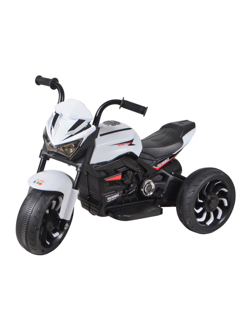 Kiko Rechargeable Motorcycle 3 Wheels 6 Volt - White