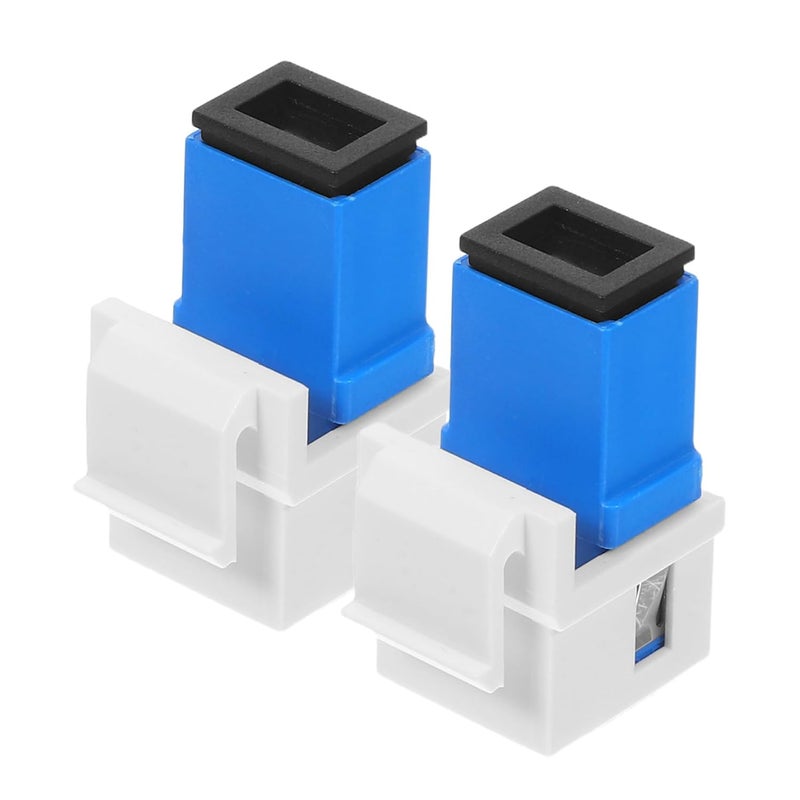 Uonlytech 2pcs Fiber Optic Connector Module Adapter Fiber Optic Transceiver Coupler for Network System - Image 1