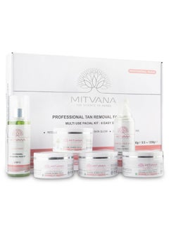 MITVANA MITVANA Professional Tan Removal Facial Kit 6 Easy Step Facial for Reducing Skin Tan & Uneven Tone| Increases Skin Glow | Multi Use Facial Kit For both Men & Women(200g x 6=1200g)  - Image 3