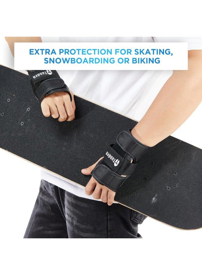 Tanden Skating Wrist Guards for Roller Skating Kids Wrist Guards Skateboarding Black S - Image 5