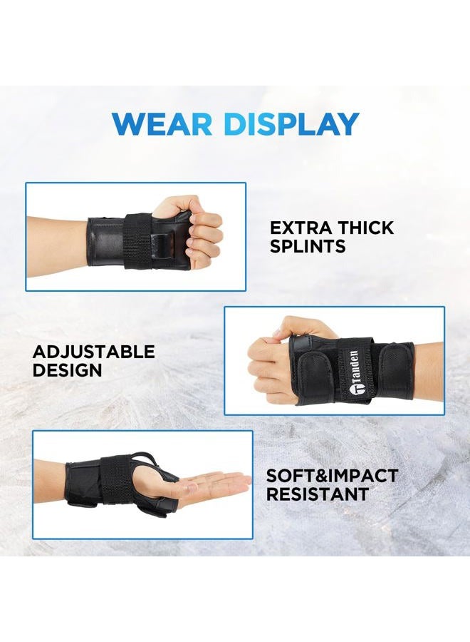Tanden Skating Wrist Guards for Roller Skating Kids Wrist Guards Skateboarding Black S - Image 4