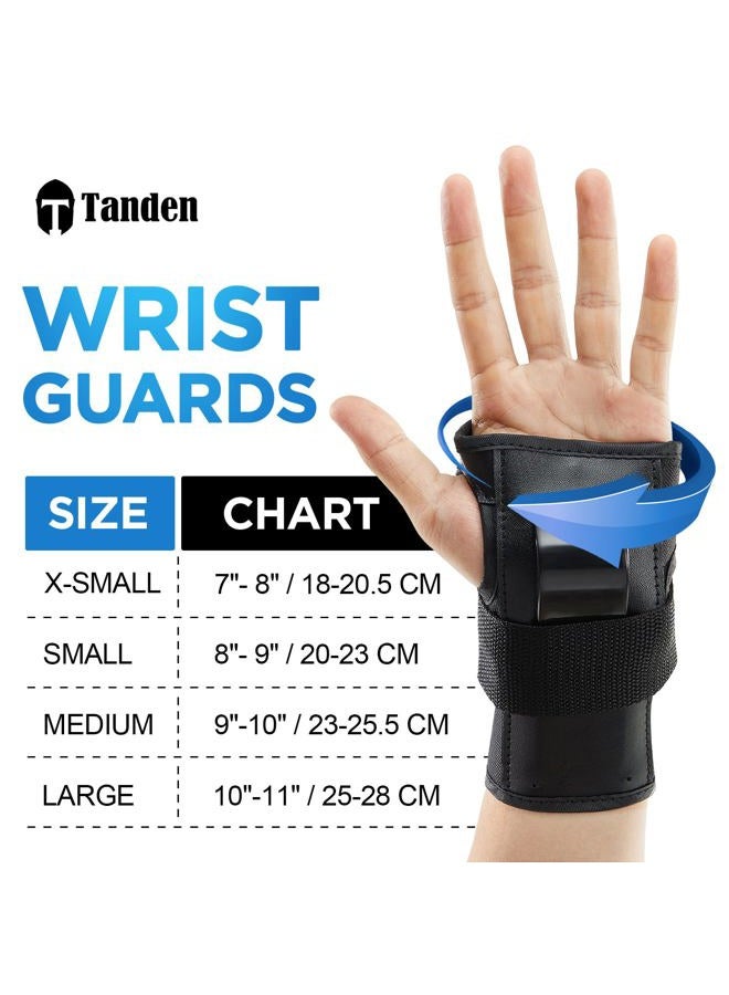 Tanden Skating Wrist Guards for Roller Skating Kids Wrist Guards Skateboarding Black S - Image 3