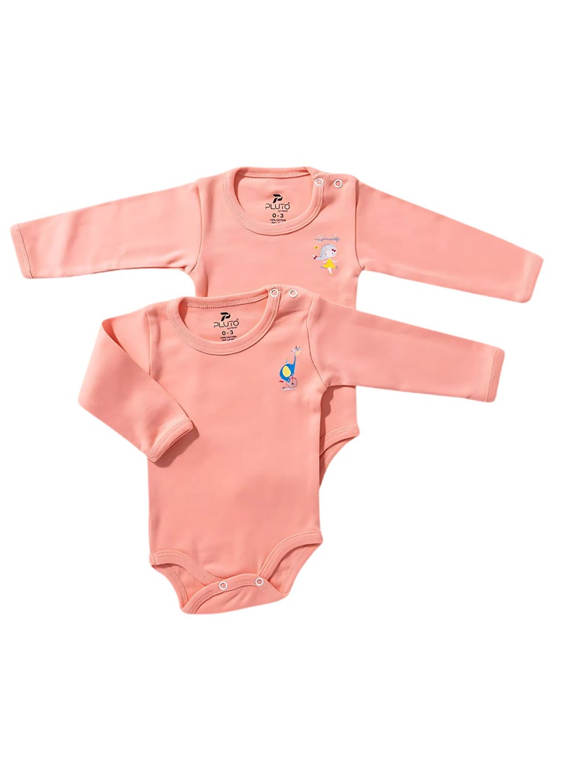 Pluto Pack of 3 Cotton Long Sleeve Bodysuit for Baby - Image 5
