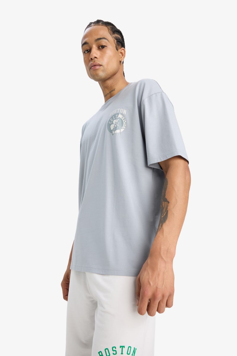 ديفاكتو تيشيرت نص كم اوفر سايز برقبة مستديرة من بوسطن سيلتكس - Image 5