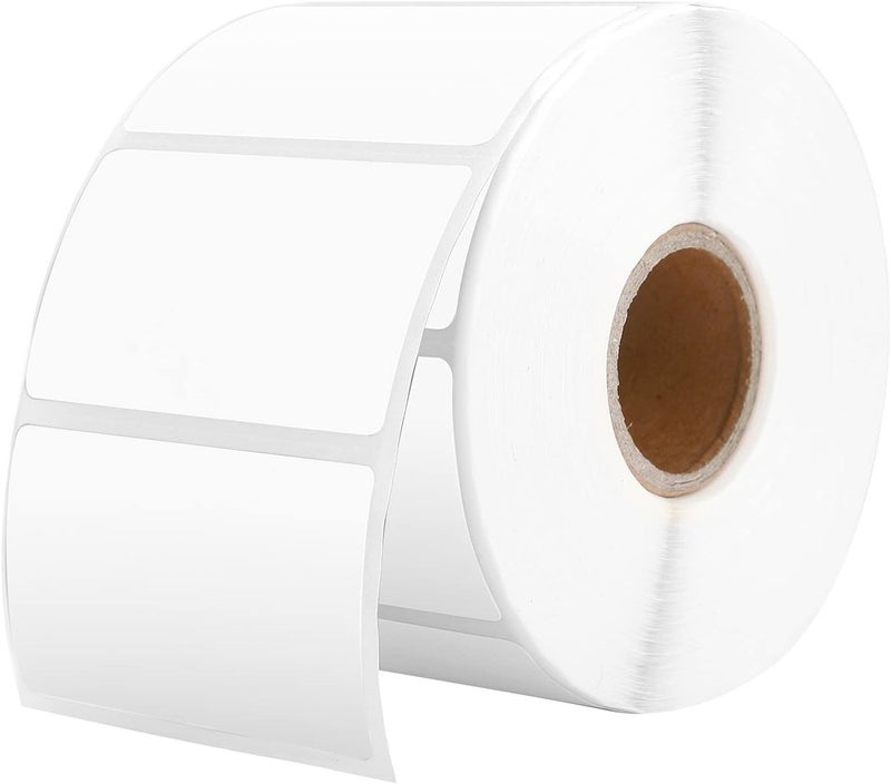 MUNBYN 2.25"x1.25" Thermal Sticker Labels, White Self-Adhesive Barcode Label Paper for Direct Thermal Printer and Business, Multi-Purpose Rectangle Address Shipping Mailing Stickers,1000 Sheets/Roll - Image 1