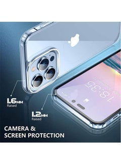 Rock Pow iPhone 14 Pro  Case 6.1 inch, Anti-Yellowing ,  Drop Protection with Bumper Shockproof Protective Cover Slim Thin Phone Case iPhone 14 Pro Crystal Clear  - Image 4