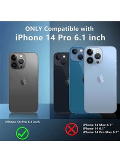 Rock Pow iPhone 14 Pro  Case 6.1 inch, Anti-Yellowing ,  Drop Protection with Bumper Shockproof Protective Cover Slim Thin Phone Case iPhone 14 Pro Crystal Clear  - Image 2