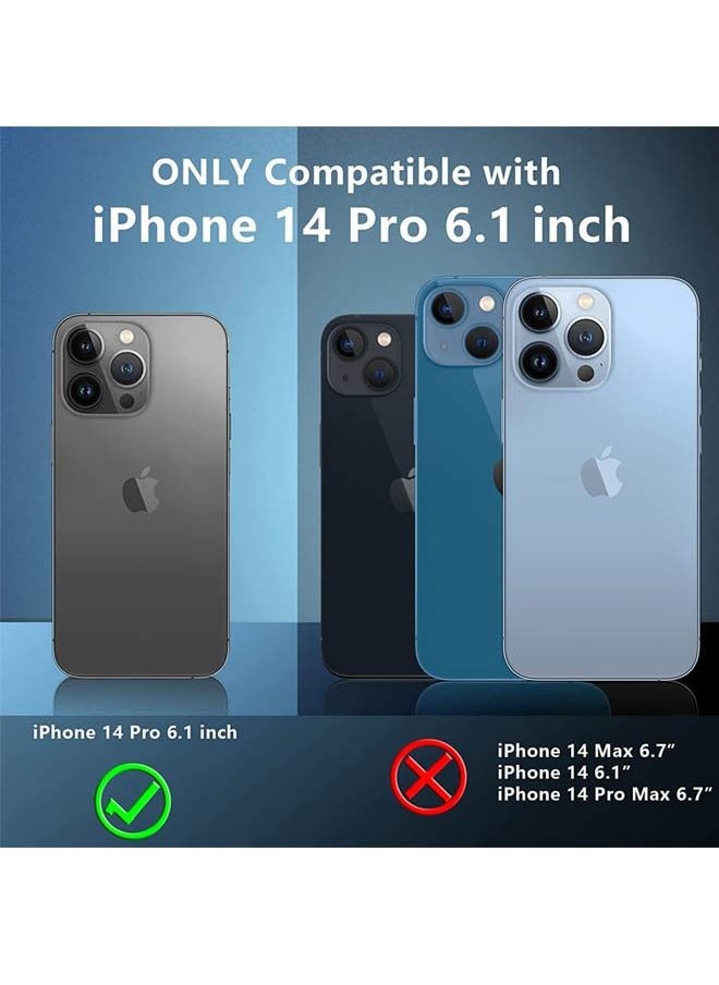 Rock Pow iPhone 14 Pro  Case 6.1 inch, Anti-Yellowing ,  Drop Protection with Bumper Shockproof Protective Cover Slim Thin Phone Case iPhone 14 Pro Crystal Clear  - Image 2