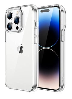 Rock Pow iPhone 14 Pro  Case 6.1 inch, Anti-Yellowing ,  Drop Protection with Bumper Shockproof Protective Cover Slim Thin Phone Case iPhone 14 Pro Crystal Clear  - Image 1