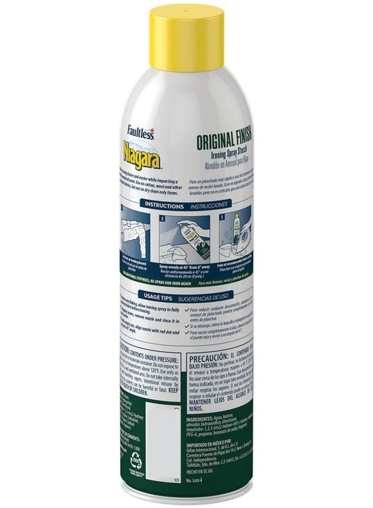 Faultless Niagara Original Finish Ironing Spray Starch, 20 oz - Image 2