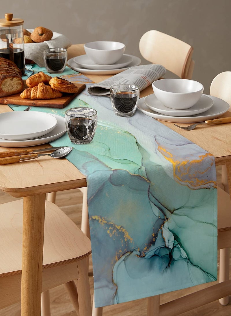 SOLARAE Marble Gradient Disposable Tablecloth, 13"x70" Elegant Table Mat for Hotel Parties, Coffee Table Decor, Perfect for Dining Room, Kitchen, Living Room, and Holiday Celebrations. - Image 4