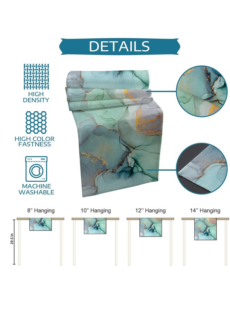 SOLARAE Marble Gradient Disposable Tablecloth, 13"x70" Elegant Table Mat for Hotel Parties, Coffee Table Decor, Perfect for Dining Room, Kitchen, Living Room, and Holiday Celebrations. - Image 2