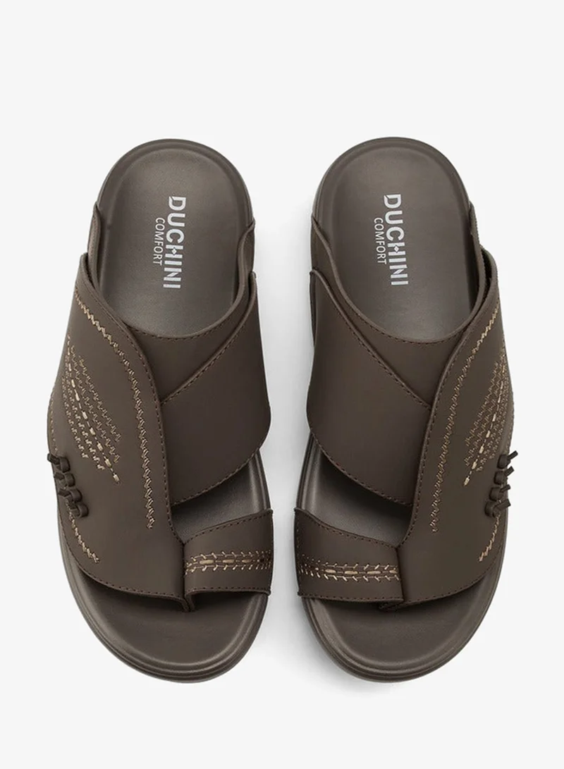 DUCHINI Men's Embroidered Arabic Slip-On Sandals Ramadan Collection