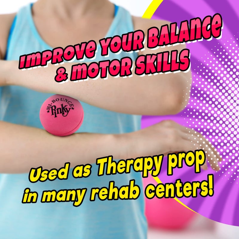 Ja-Ru JA-RU Hi-Bounce Pinky Ball (3 Bouncy Balls) Bouncing Balls for Kids. Stress Ball  Massage Therapy. Sports Indoor & Outdoor Playground Toy  Bulk Party Favor  Stocking Stuffers 976-3p - Image 4