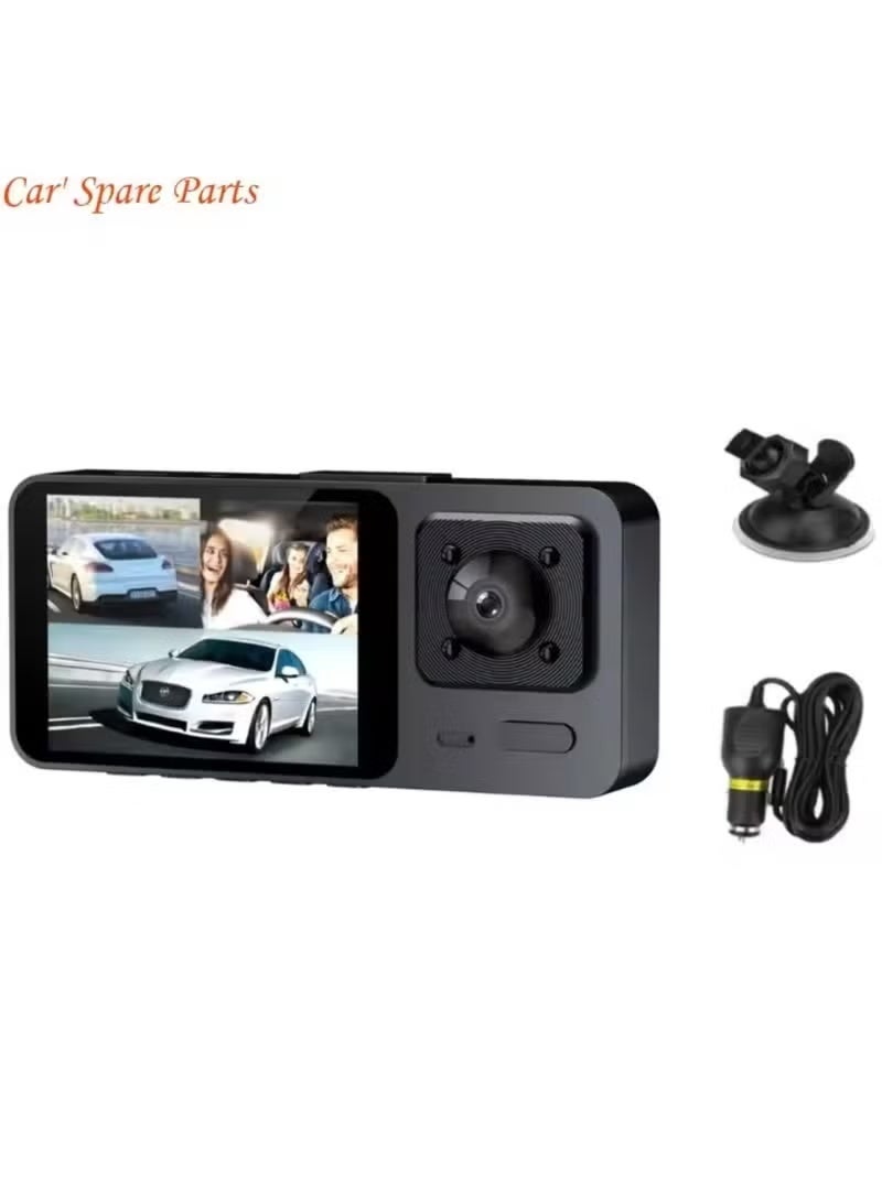 بلو فاير كاميرا تسجيل للسيارة بدقة 1080P HD مع عدسة مزدوجة أمامية وداخلية | مسجل فيديو قيادة Full HD مع رؤية ليلية، عدسة بزاوية واسعة، مستشعر G، تسجيل حلقي، اكتشاف الحركة، مراقبة مواقف السيارات لمدة 24 ساعة وكاميرا أمان للمركبات للسيارات - Image 3