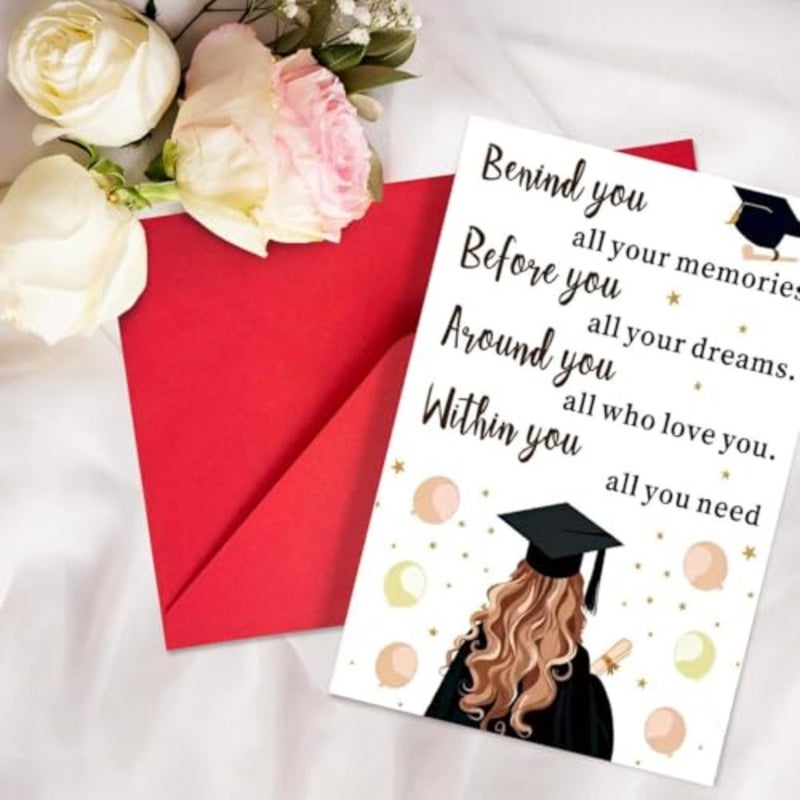 2026 Graduation Card for Her: 1 Pack Elegant Congratulations Cards for Graduates - High School and College Keepsake Graduation Gift - Image 3