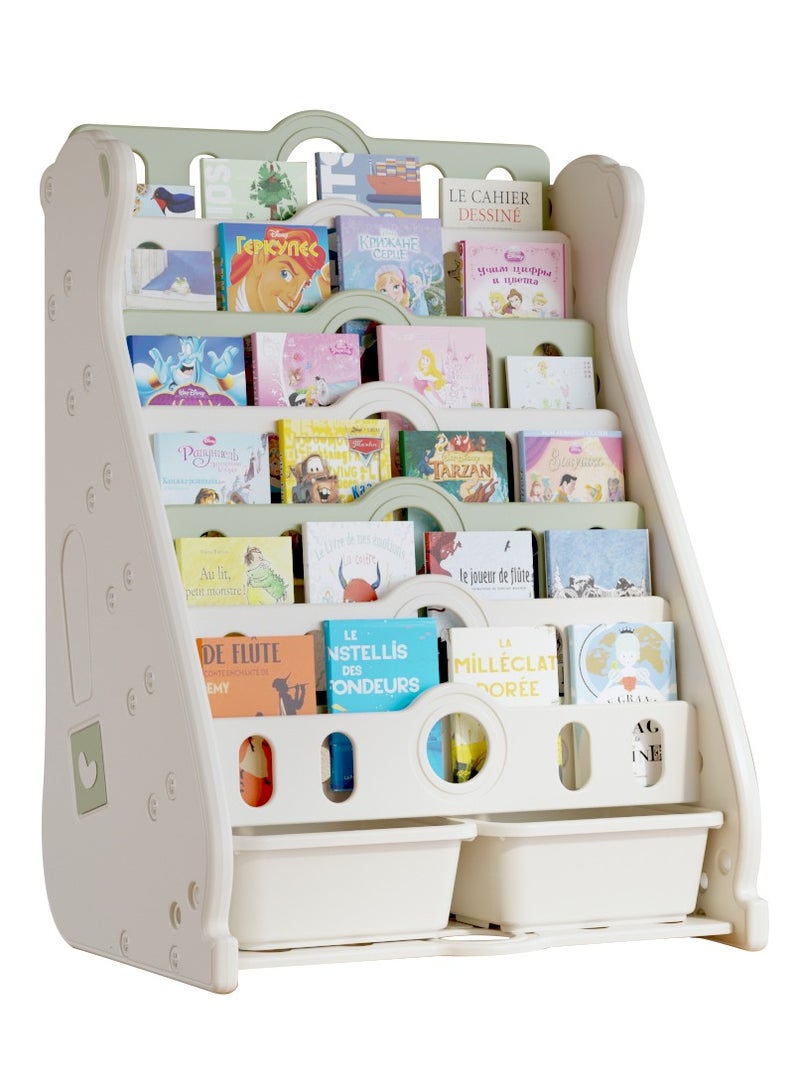 فول جوي رف كتب علي شكل الدب القطبي مكون من سبع طبقات مع صندوق,71*51.8*99.9 سم - Image 1