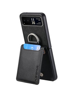 Excefore Wallet Case Compatible with Motorola Razr+ 2023, PU Leather Protective Phone Case Kickstand Full Coverage Pocket Ring Case, Compatible for Motorola Razr+ 2023 Case  - Image 3