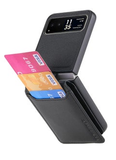 Excefore Wallet Case Compatible with Motorola Razr+ 2023, PU Leather Protective Phone Case Kickstand Full Coverage Pocket Ring Case, Compatible for Motorola Razr+ 2023 Case  - Image 4