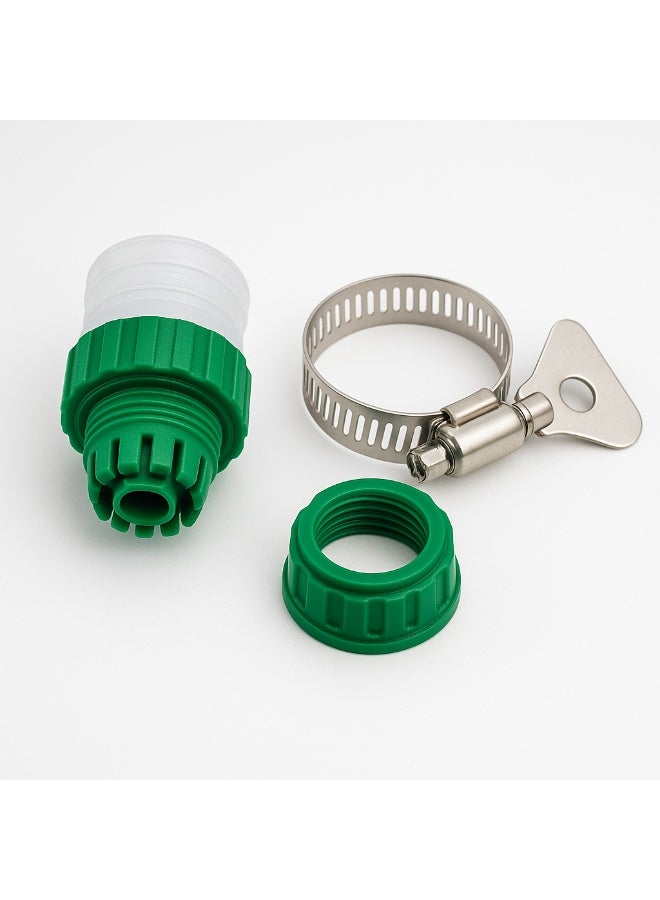 تبيع شركة Smiles مجموعة محولات توصيلات الأنابيب والخراطيم العالمية (قطعتان) - توصيل سريع للصنبور لري الحدائق وتنظيف السيارات والصنابير الداخلية - Image 2