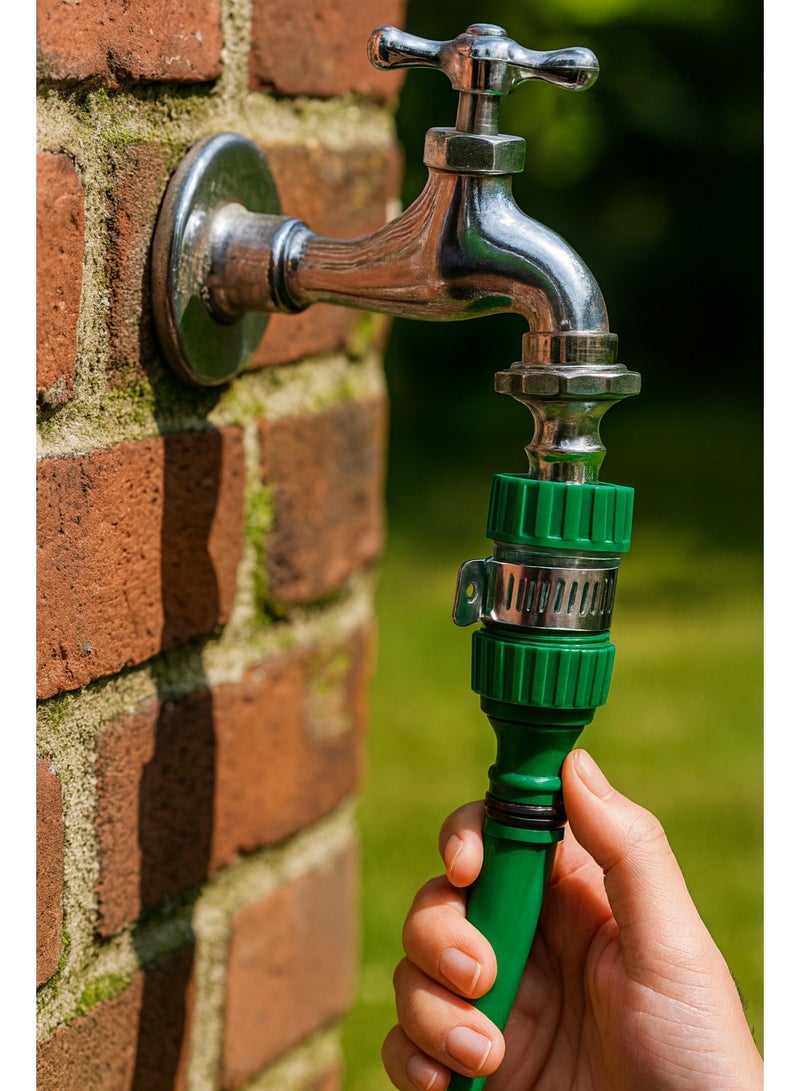 تبيع شركة Smiles مجموعة محولات توصيلات الأنابيب والخراطيم العالمية (قطعتان) - توصيل سريع للصنبور لري الحدائق وتنظيف السيارات والصنابير الداخلية - Image 5