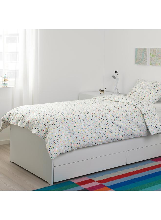 erorex Duvet cover and pillowcase, white/mosaic patterned, 150x200/50x80 cm - Image 3