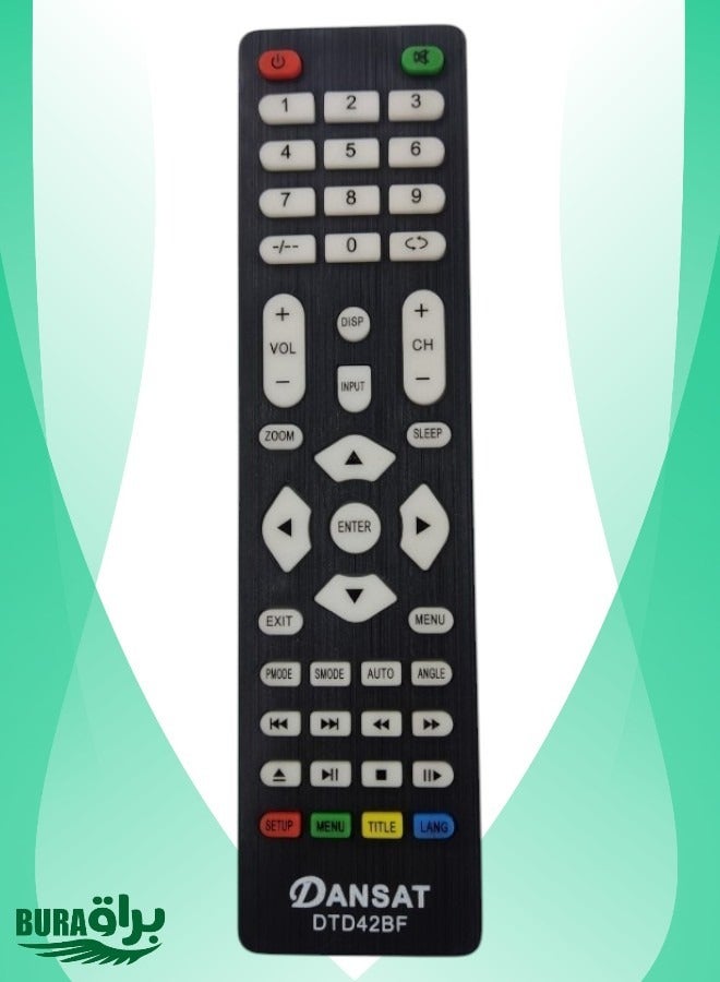 BURAQ Dansat DTD42 Smart TV Remote - Replacement Remote Control Compatible For Dansat Smart LCD LED TV 42BF - Image 1
