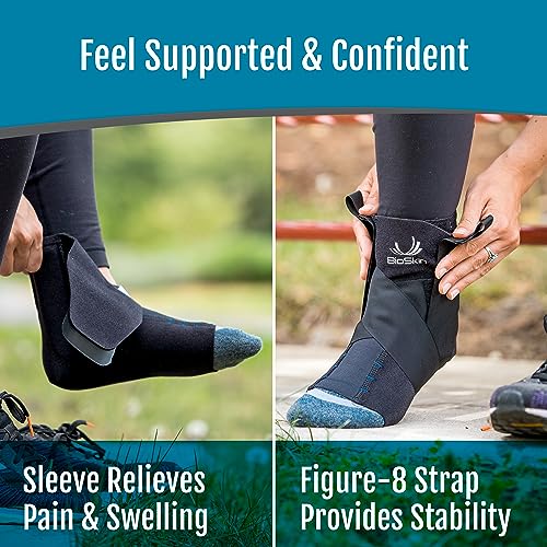 BioSkin Ankle Compression Brace - Sprained Ankle, Post Injury Support Brace for Women and Men, Swollen Feet Relief, HSA or FSA Eligible - Image 2