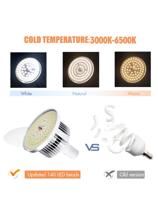 Kiboule 85W LED Light Bulb 3000K-6500K Photography Lamp Bulb Energy-saving Adjustable Brightness E27 Mount with Remote Control for Photography Studio Home Warehouse Office Hotel  - Image 5