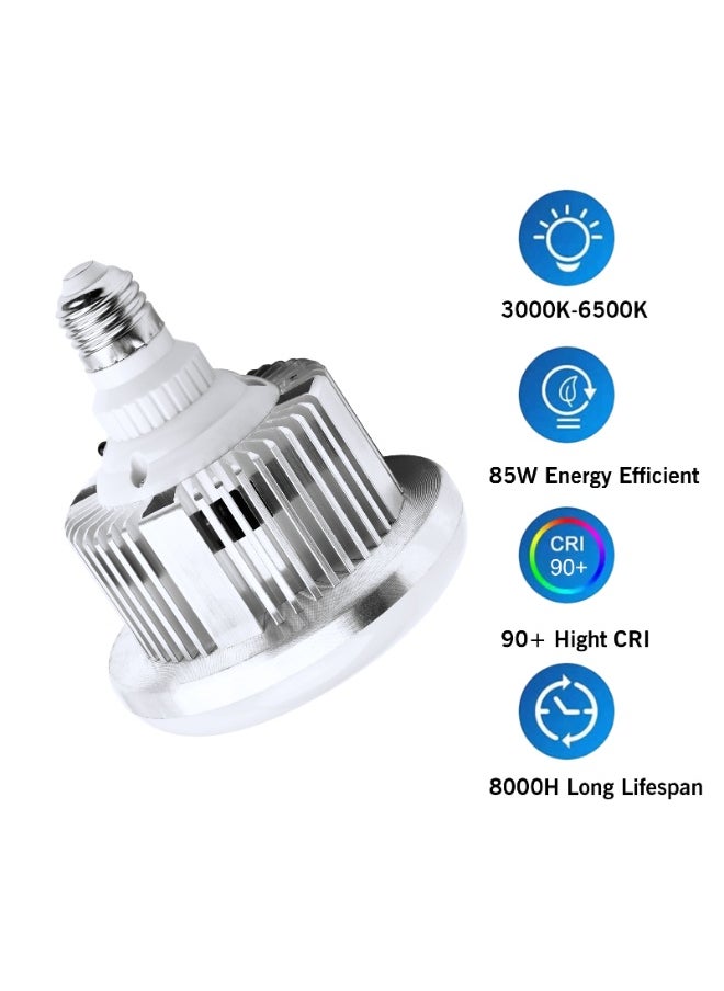 Kiboule 85W LED Light Bulb 3000K-6500K Photography Lamp Bulb Energy-saving Adjustable Brightness E27 Mount with Remote Control for Photography Studio Home Warehouse Office Hotel  - Image 2