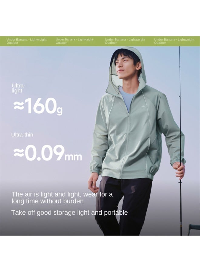 Windproof And Water-resistant】spring And Summer New Lightweight Sun Protection Jacket For Men, Loose-fitting Casual Outdoor Windbreaker - Image 5