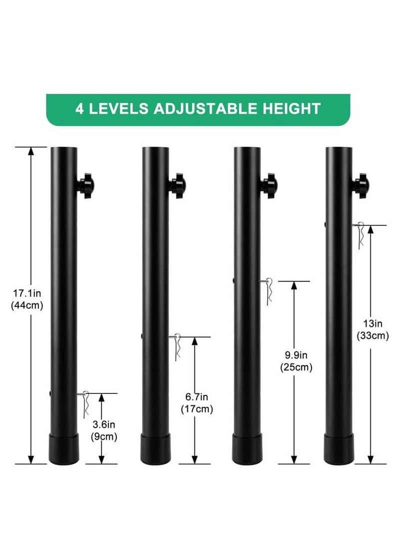 Adjustable Table Leg, Folding Tables Extenders and Risers, Metal Heavy Duty Desk Leg Risers, Suitable for Straight and Bent Legs Extensions, 4 Levels, 4 Pcs - Image 3