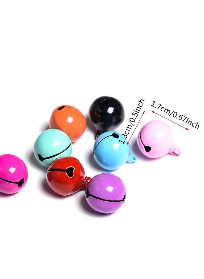 أي كامو 50 قطعة من أجراس الجلجلة، أجراس عيد الميلاد، أجراس صغيرة من iKammo مقاس 14 مم، أجراس DIY لصنع أساور وخلاخيل وقلادات وحياكة/صنع المجوهرات (ملونة، 50 قطعة) - Image 2