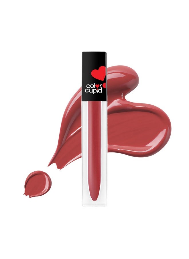 Color Cupid Color Cupid Matte Intense Color 18-Hour Stay Liquid Lipstick | Infused with Hyaluronic Acid & Ceramide | Transfer Proof & Kiss Proof| Forever Love - Lovestruck Orange | 4 ml  - Image 1