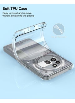 Case Up Nothing Phone 3a Pro 2025 Clear Case, Shock-Absorption TPU Cell Phone Cover with Reinforced Corners, Soft Flexible & Crystal Clear Protective Bumper Case  - Image 5